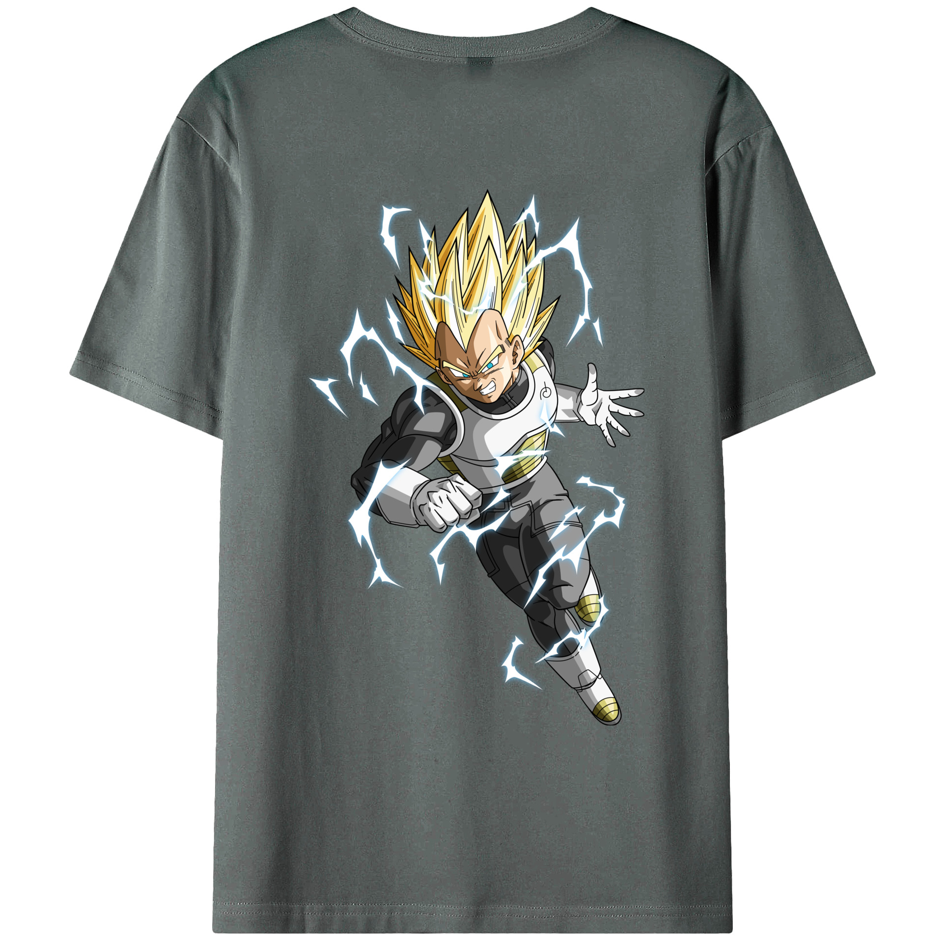（画像用） ドラゴンボール ベジータ四世（Bejīta Yonsei）DRAGON BALL Vegeta IV 綿100％ メンズ半袖Tシャツ（バックプリント） 通気性